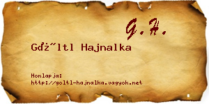 Göltl Hajnalka névjegykártya